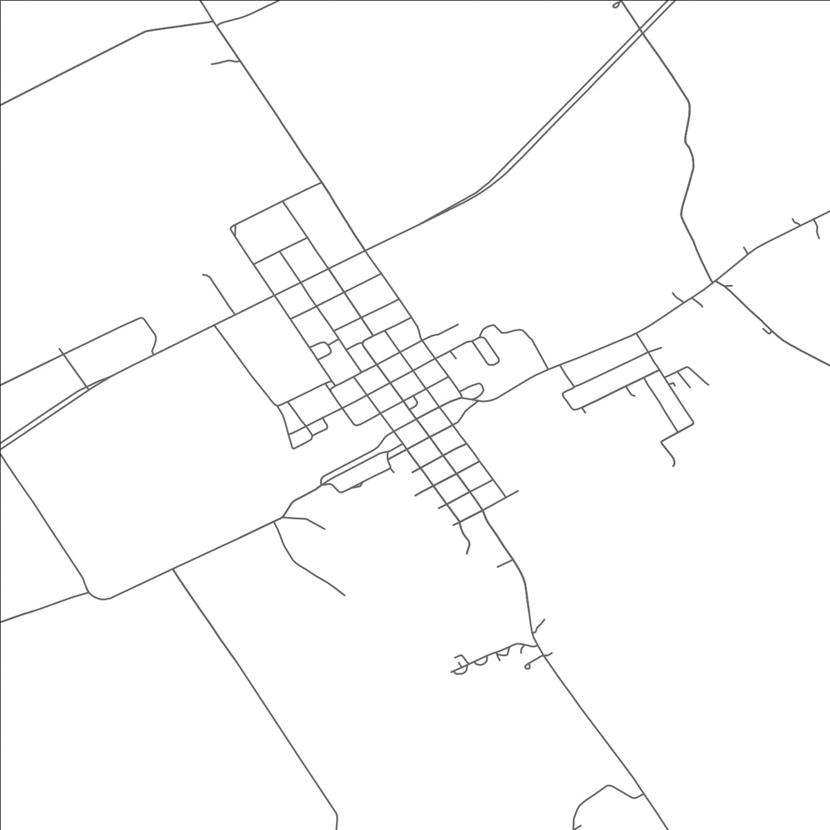 ROAD MAP OF DAWSON, TEXAS BY MAPBAKES