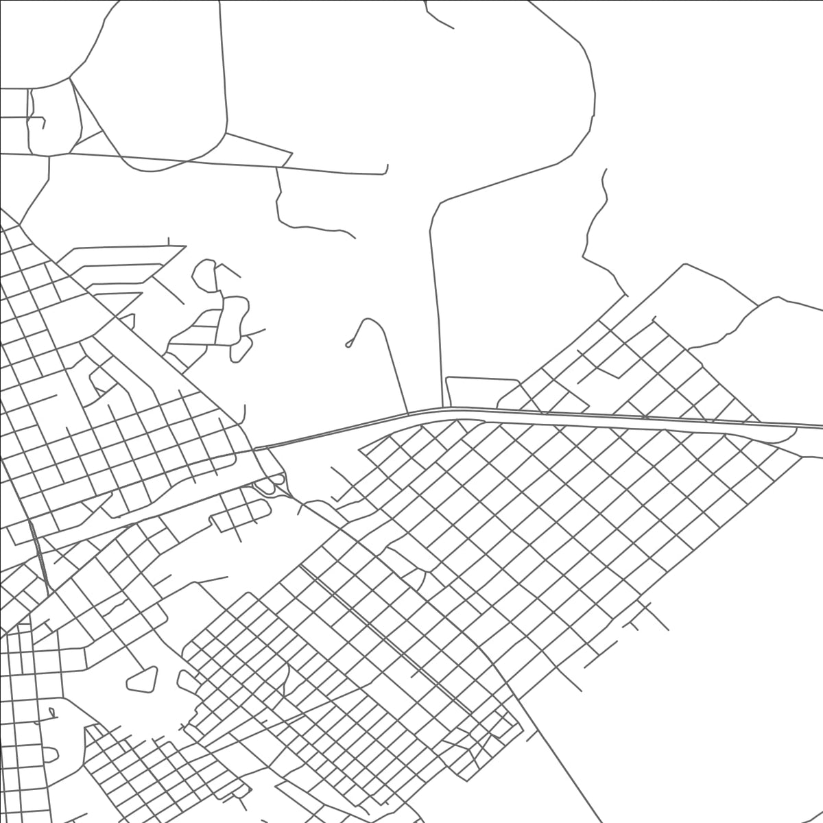 ROAD MAP OF DEL RIO, TEXAS BY MAPBAKES