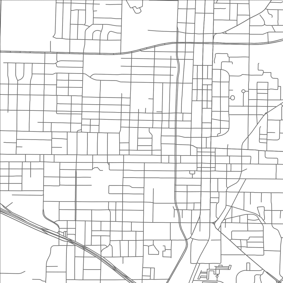 ROAD MAP OF DENTON, TEXAS BY MAPBAKES