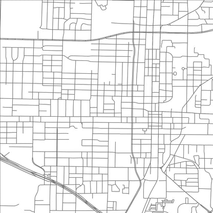 ROAD MAP OF DENTON, TEXAS BY MAPBAKES