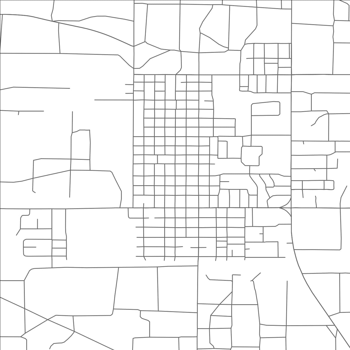ROAD MAP OF DENVER CITY, TEXAS BY MAPBAKES
