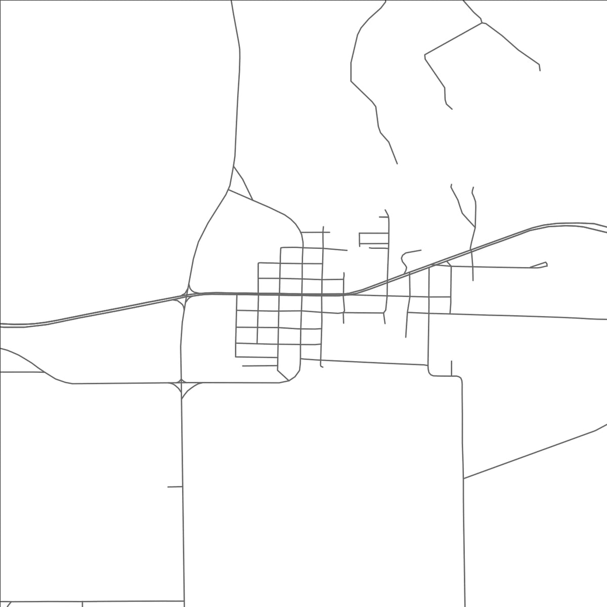 ROAD MAP OF DICKENS, TEXAS BY MAPBAKES