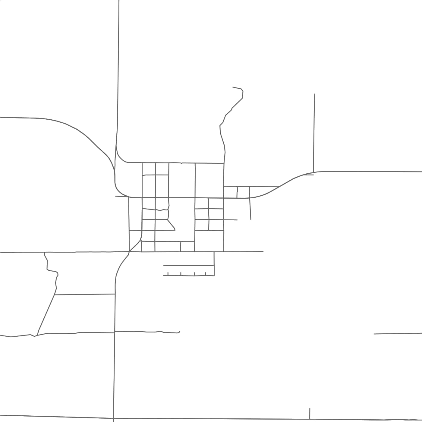 ROAD MAP OF DODSON, TEXAS BY MAPBAKES