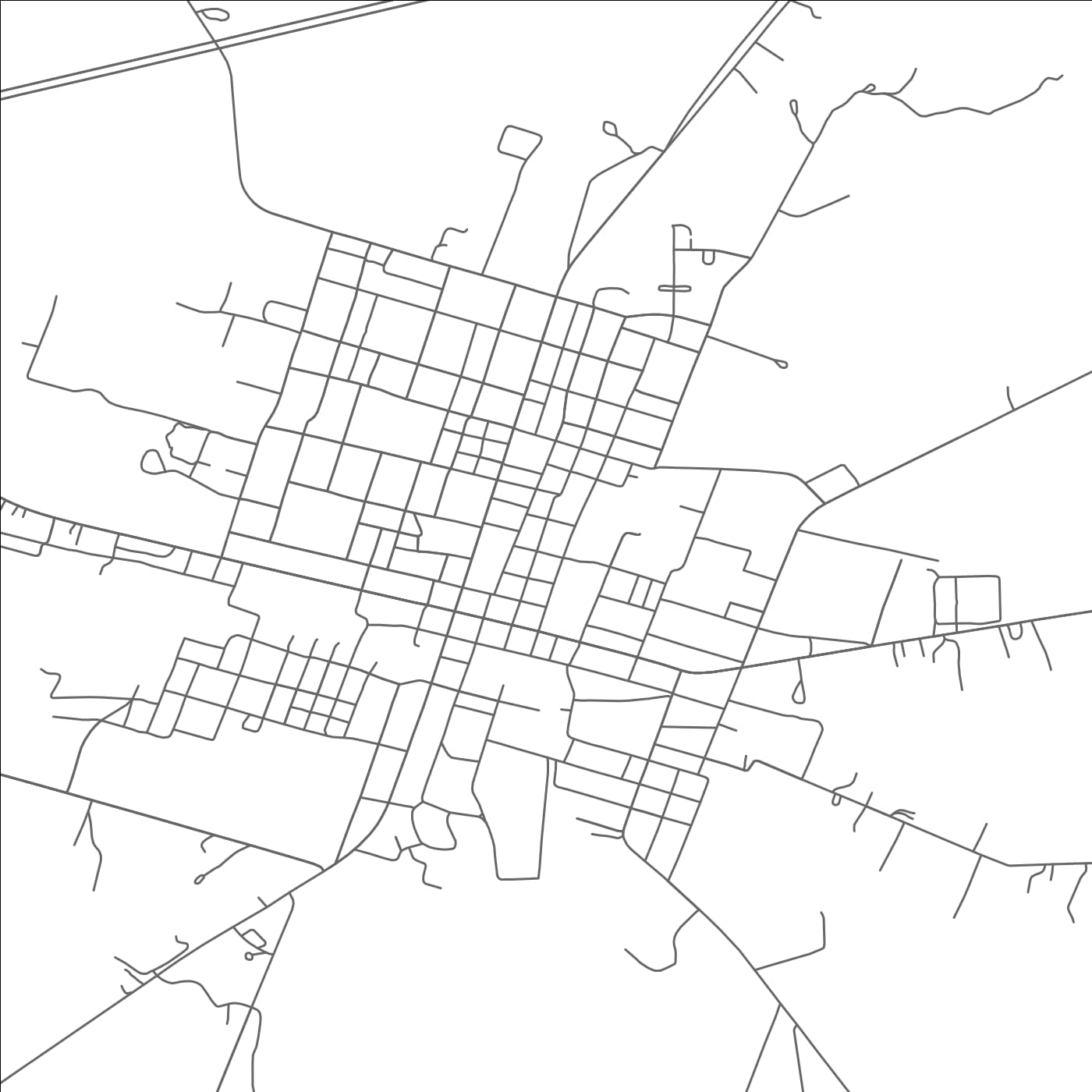 ROAD MAP OF DUBLIN, TEXAS BY MAPBAKES