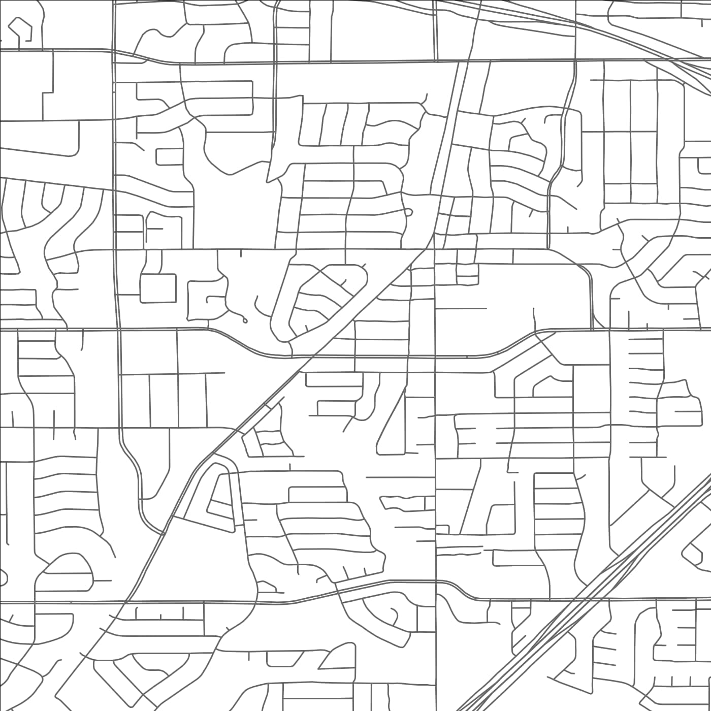 ROAD MAP OF DUNCANVILLE, TEXAS BY MAPBAKES