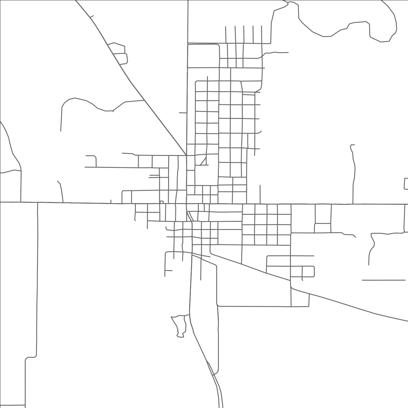 ROAD MAP OF EDEN, TEXAS BY MAPBAKES