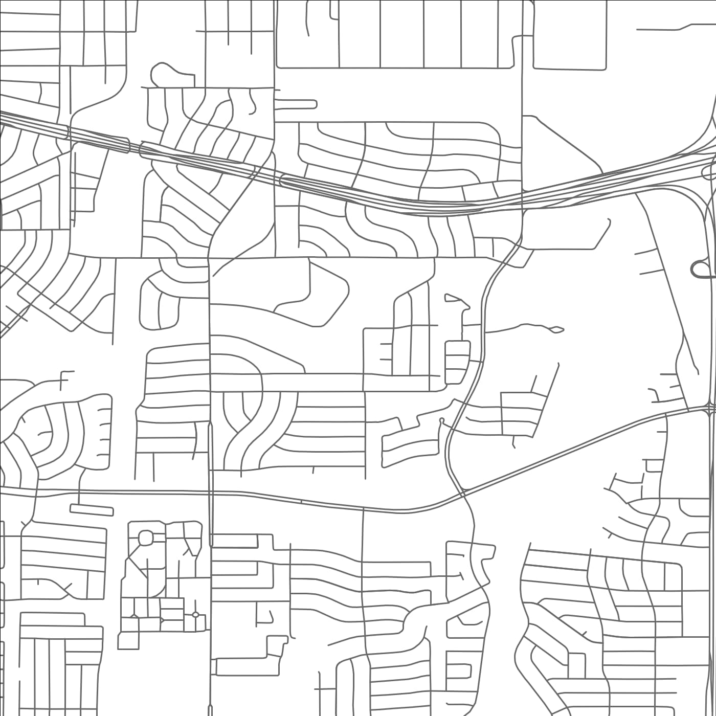 ROAD MAP OF EDGECLIFF VILLAGE, TEXAS BY MAPBAKES