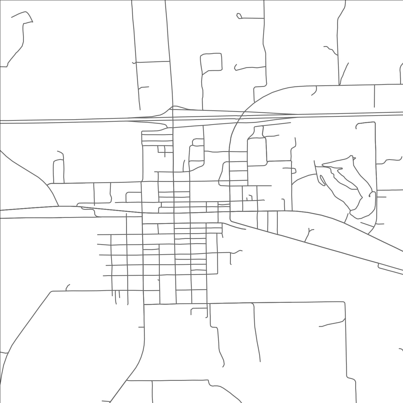 ROAD MAP OF FLATONIA, TEXAS BY MAPBAKES