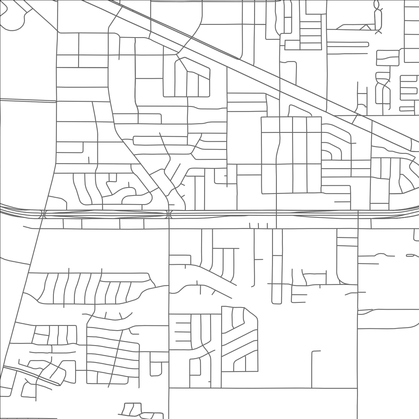 ROAD MAP OF FOREST HILL, TEXAS BY MAPBAKES