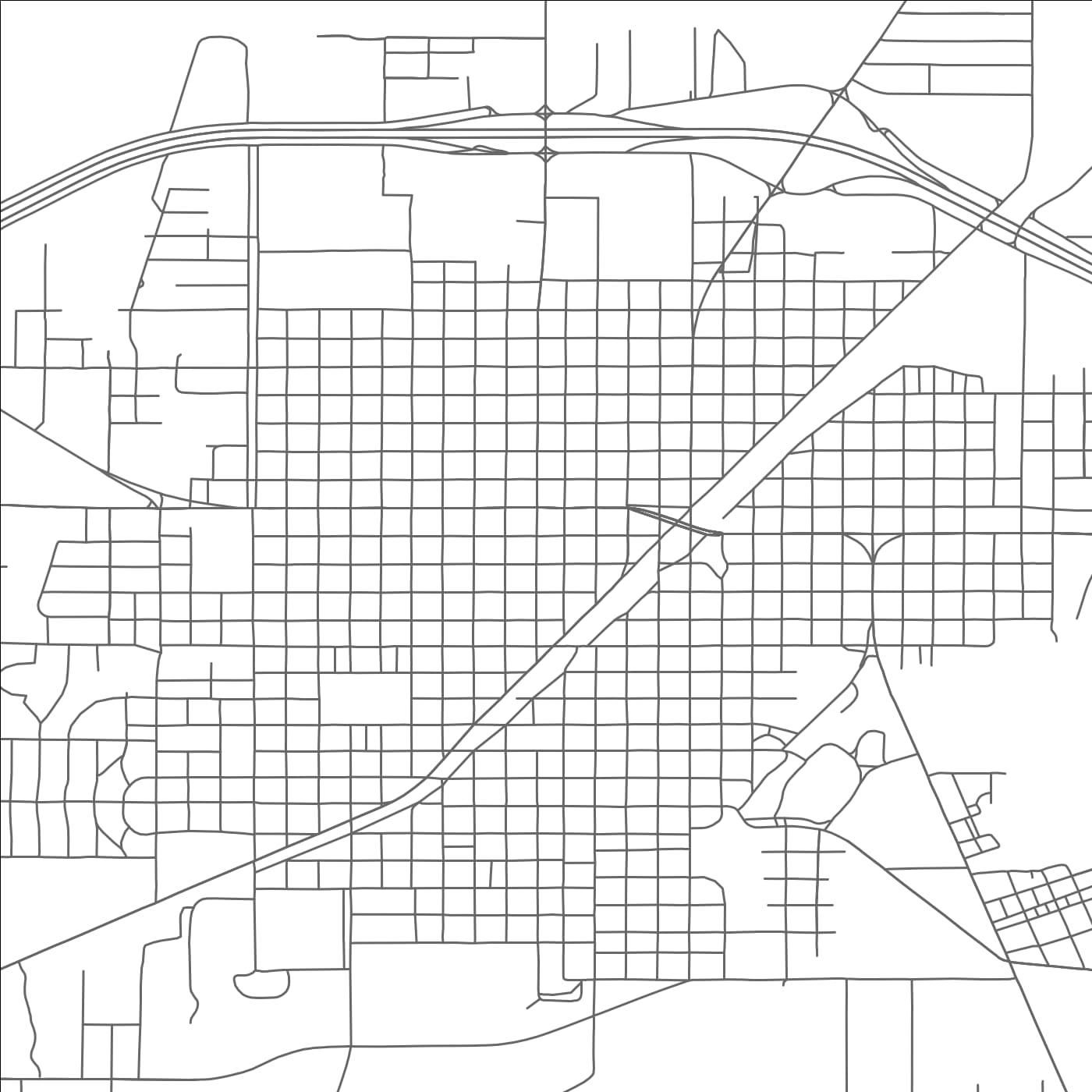 ROAD MAP OF FORT STOCKTON, TEXAS BY MAPBAKES