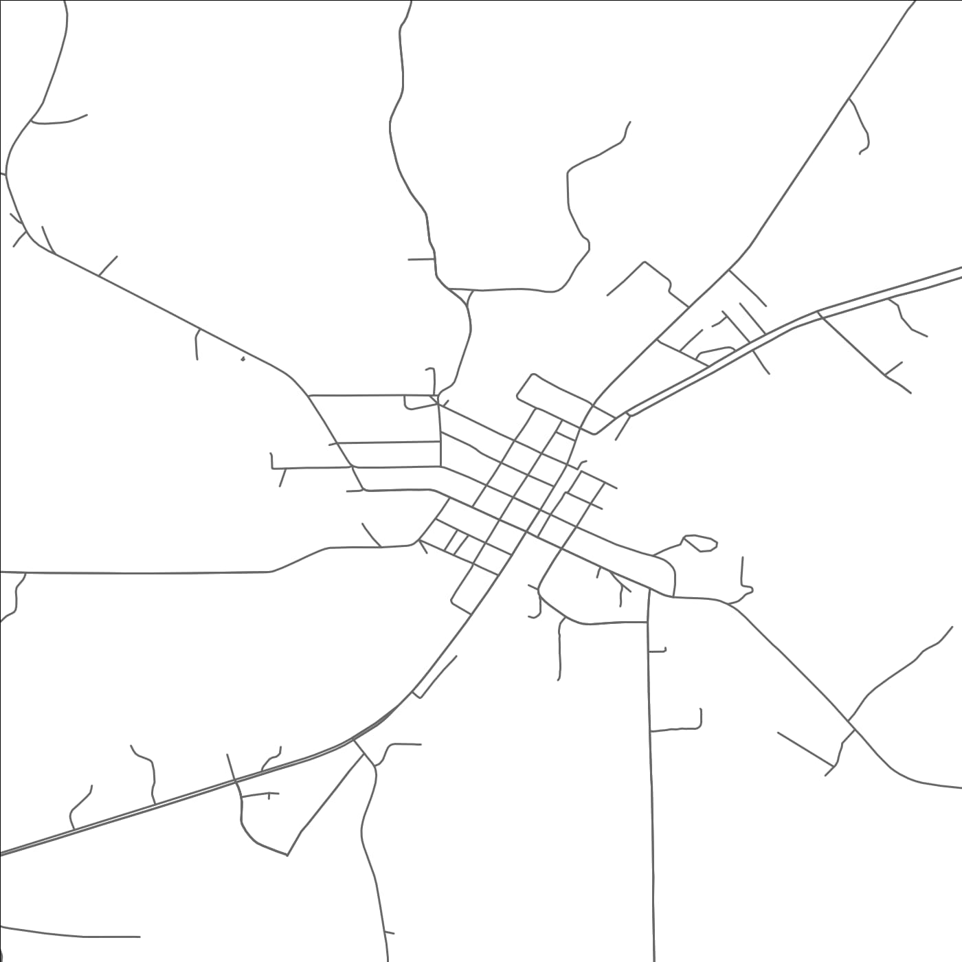 ROAD MAP OF GARRISON, TEXAS BY MAPBAKES