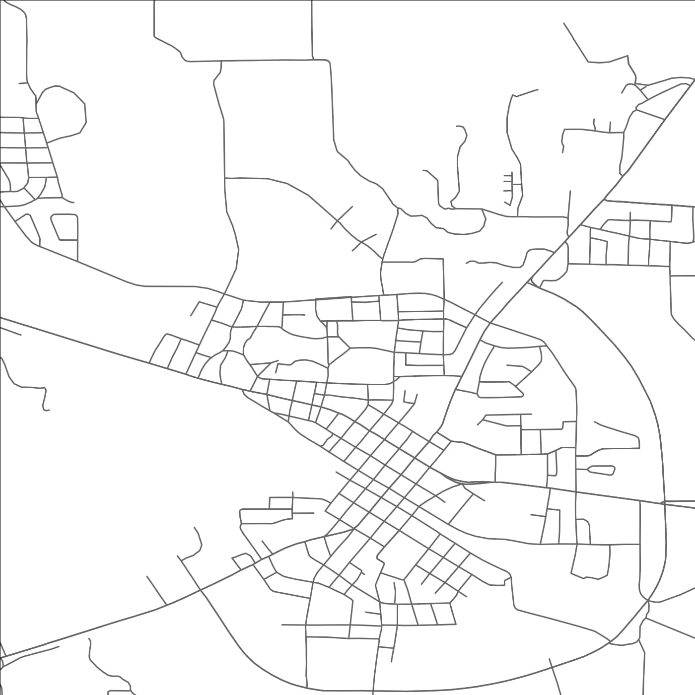 ROAD MAP OF GLADEWATER, TEXAS BY MAPBAKES