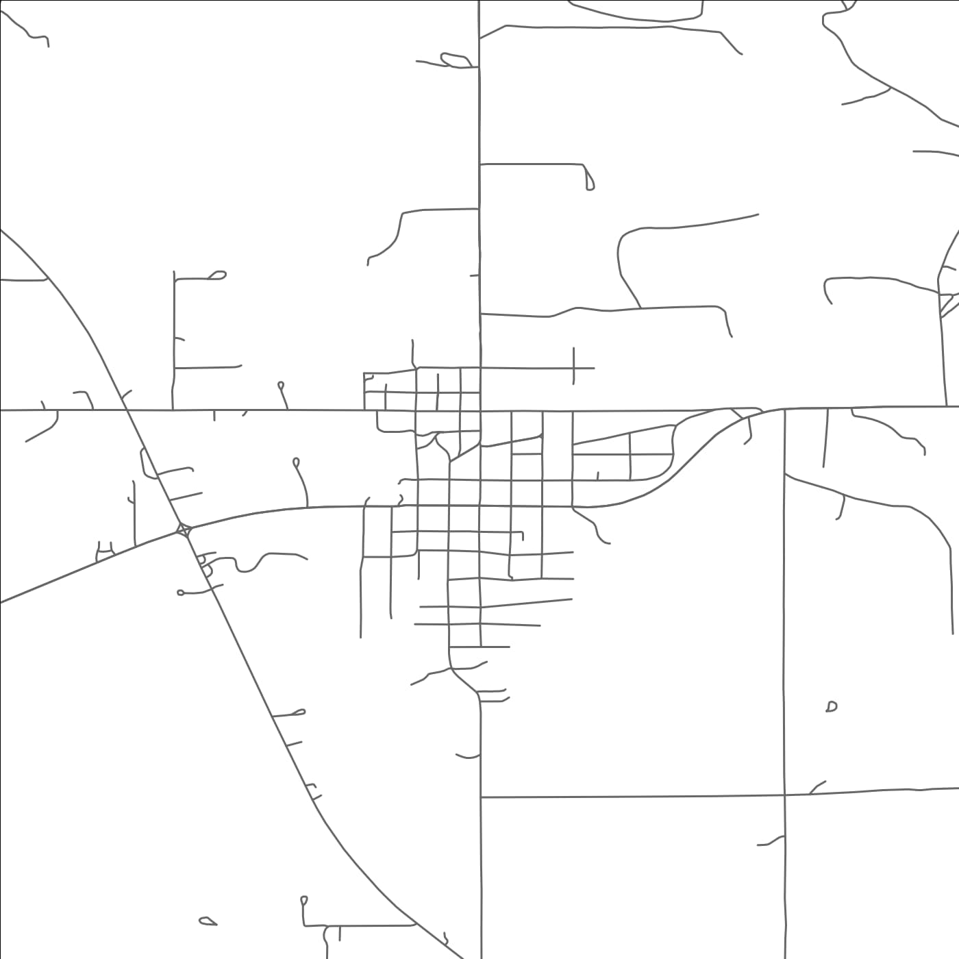 ROAD MAP OF GRAFORD, TEXAS BY MAPBAKES