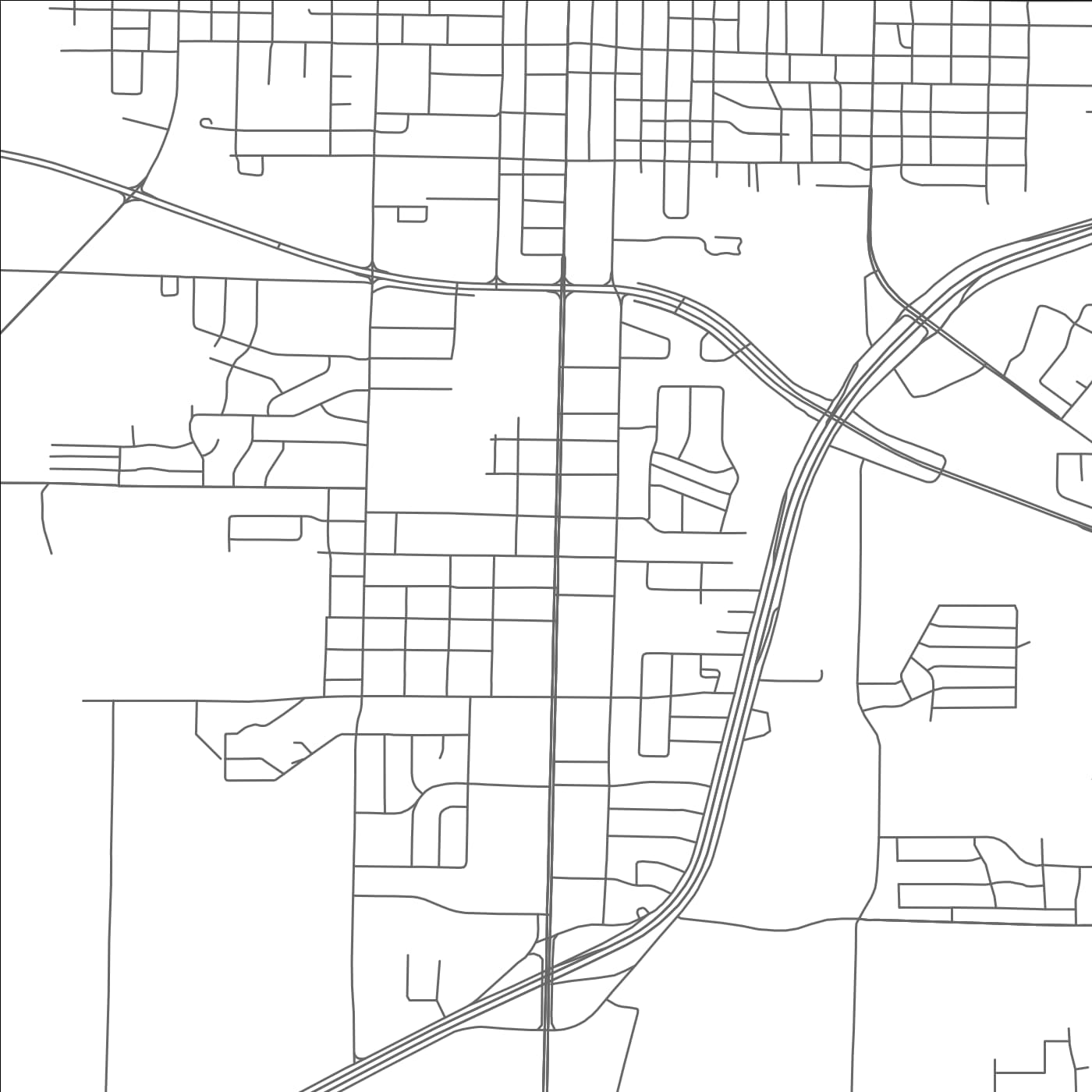 ROAD MAP OF GREENVILLE, TEXAS BY MAPBAKES