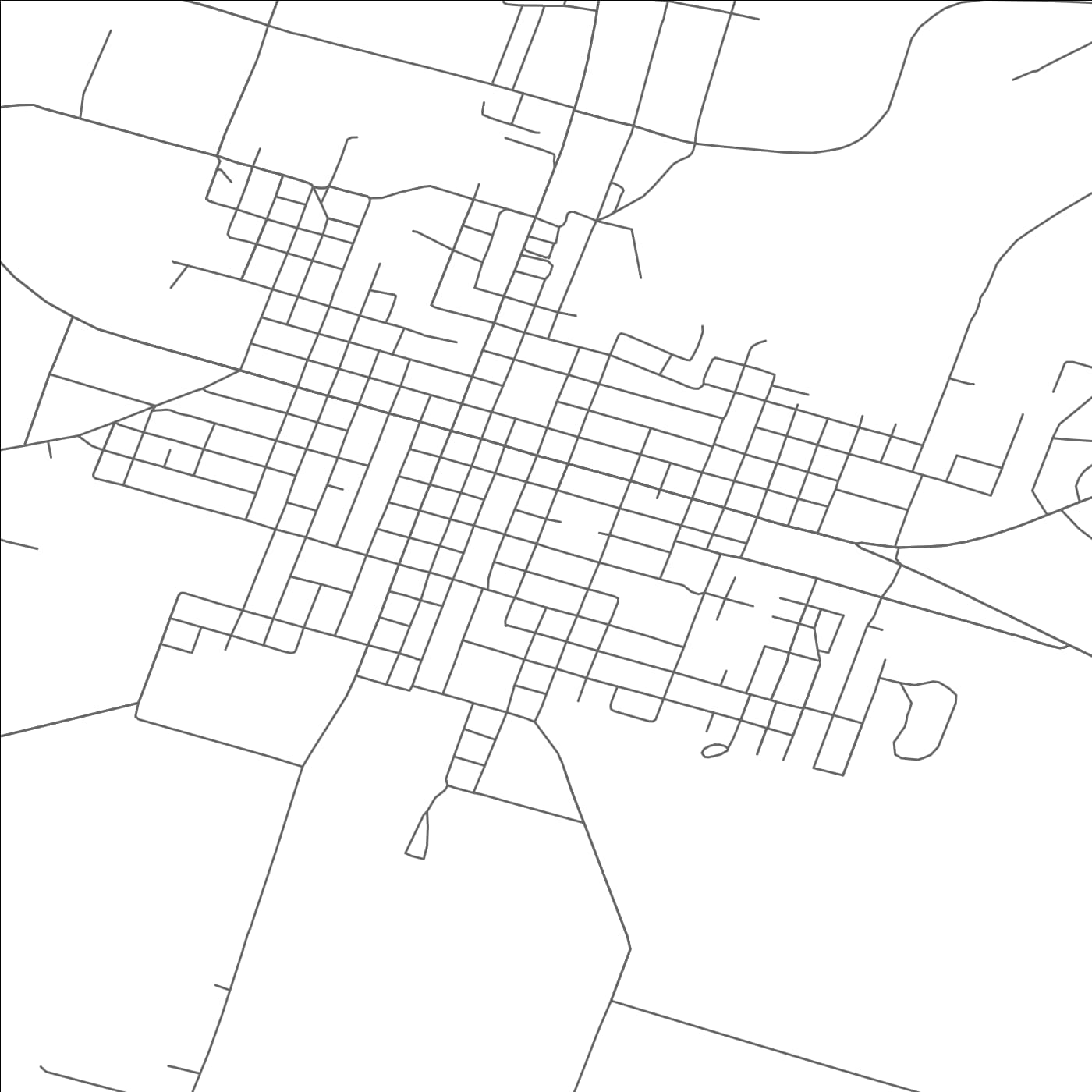 ROAD MAP OF HAMILTON, TEXAS BY MAPBAKES