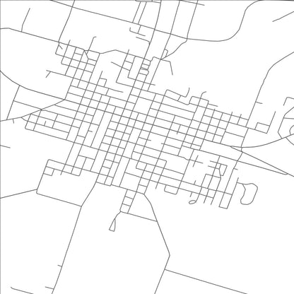 ROAD MAP OF HAMILTON, TEXAS BY MAPBAKES