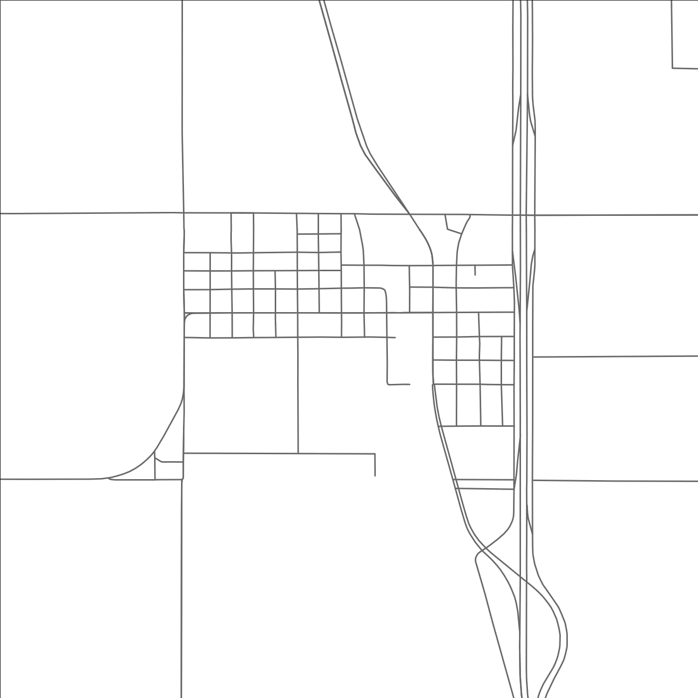 ROAD MAP OF HAPPY, TEXAS BY MAPBAKES