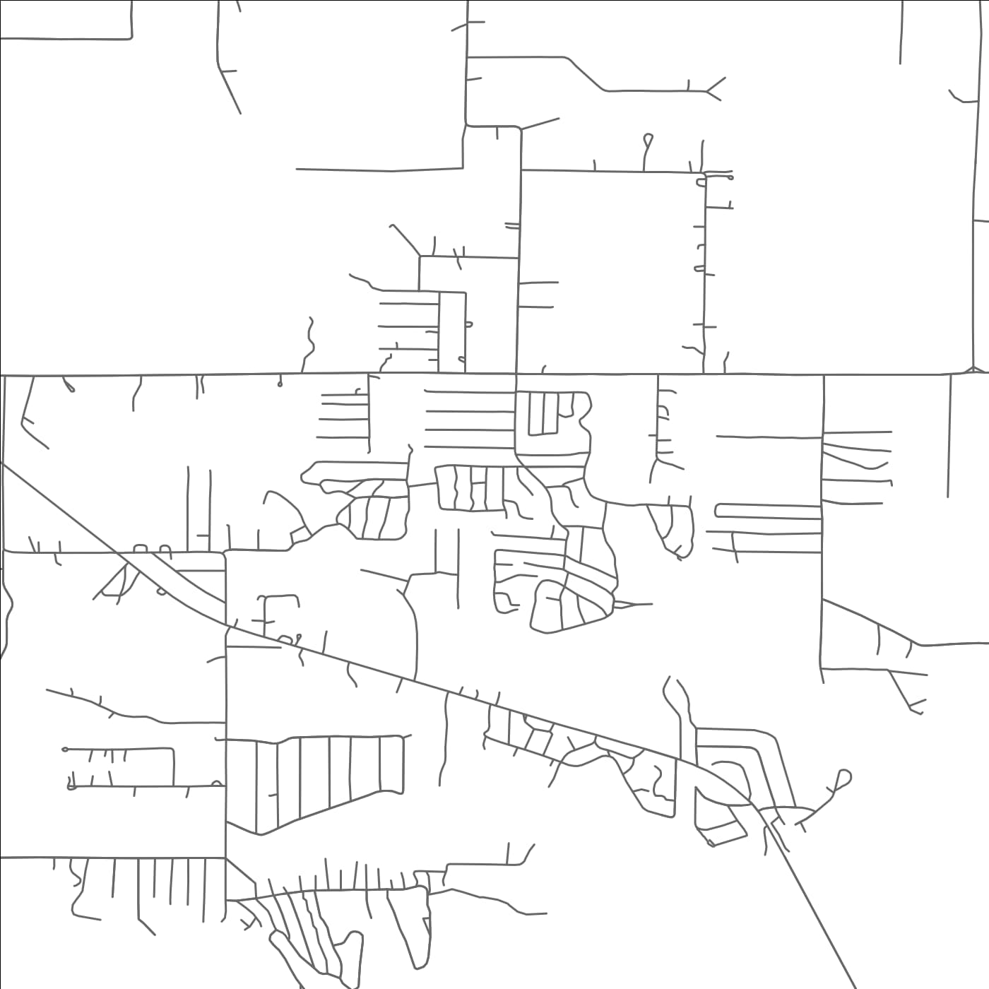 ROAD MAP OF HAWK COVE, TEXAS BY MAPBAKES