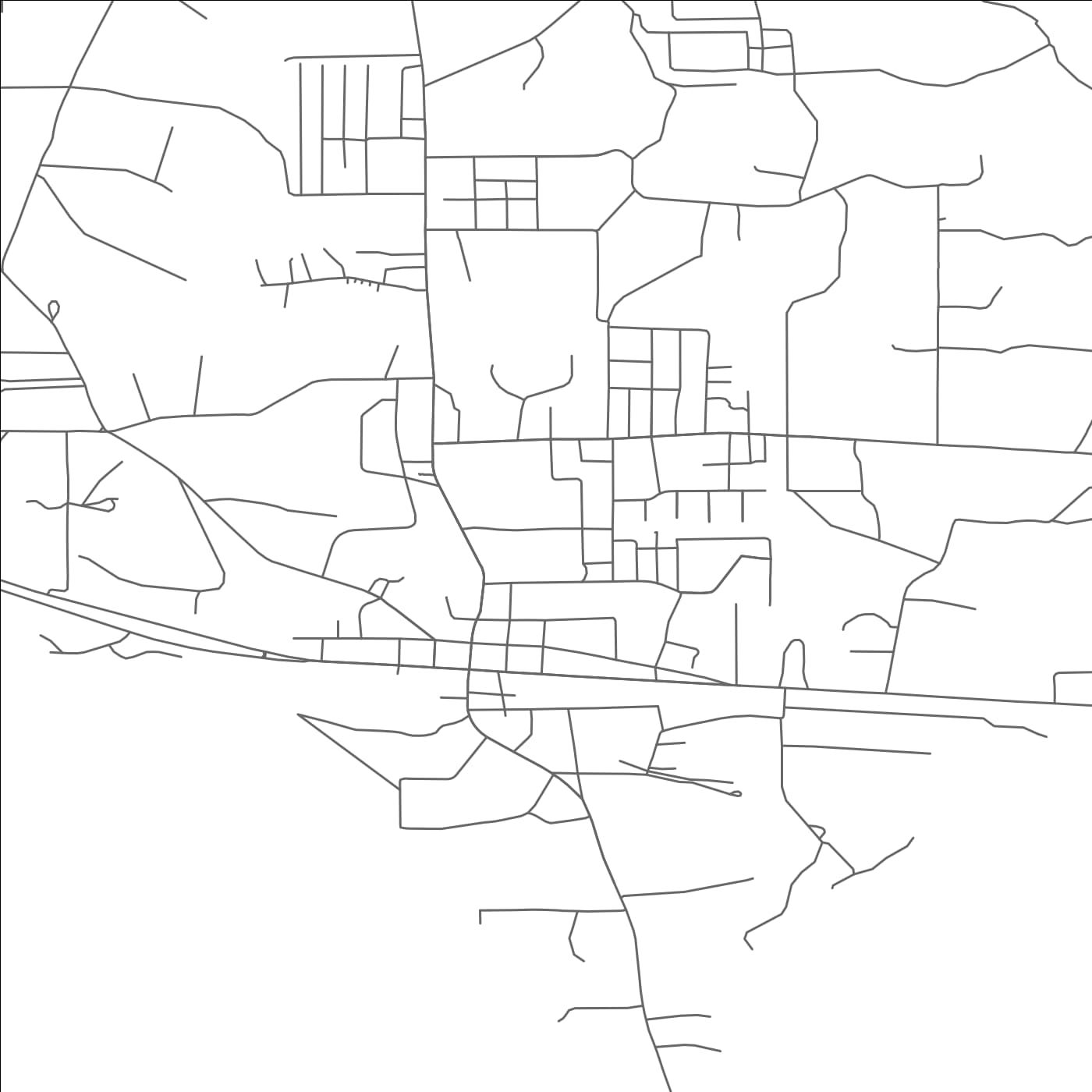 ROAD MAP OF HAWKINS, TEXAS BY MAPBAKES