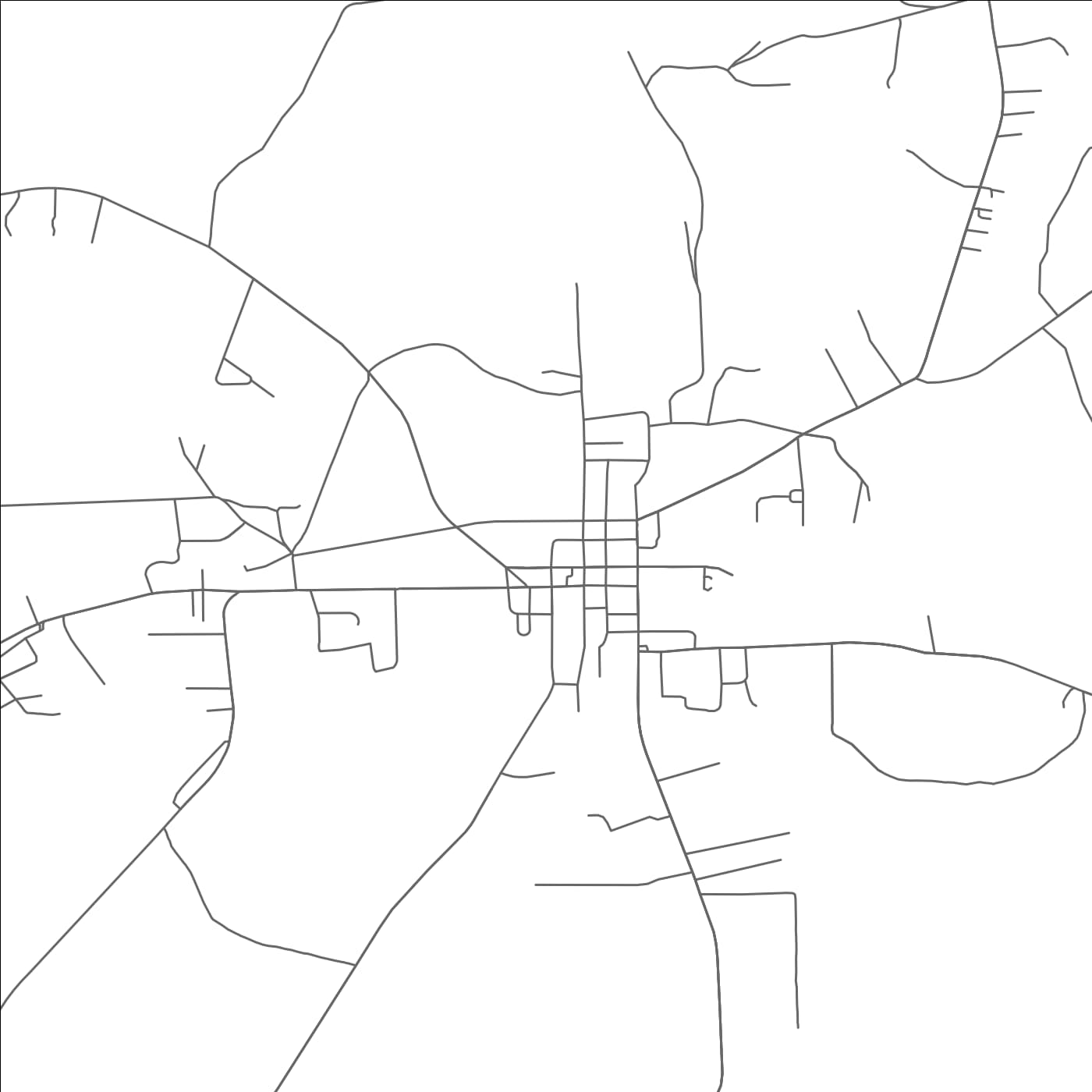 ROAD MAP OF HEMPHILL, TEXAS BY MAPBAKES