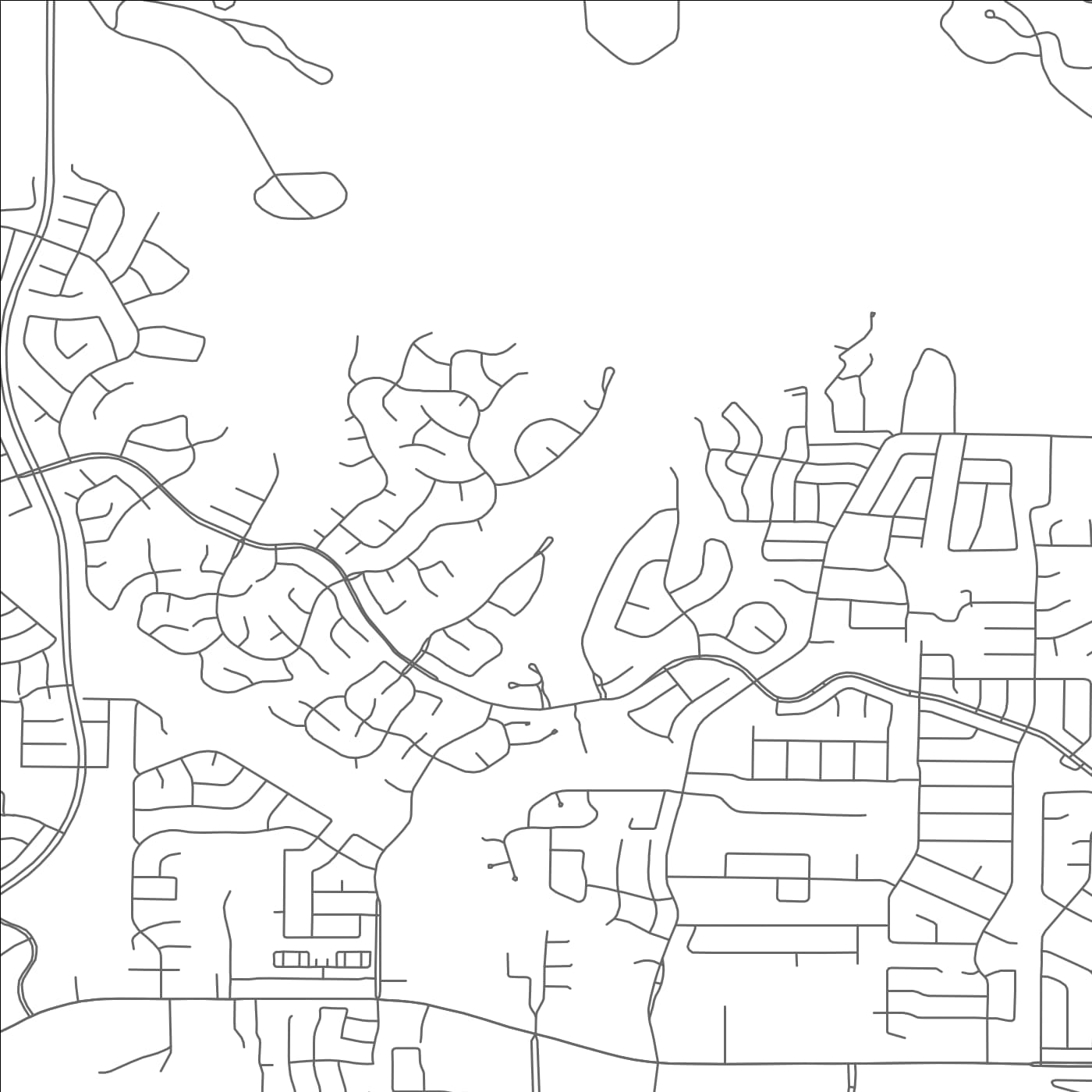 ROAD MAP OF HIGHLAND VILLAGE, TEXAS BY MAPBAKES