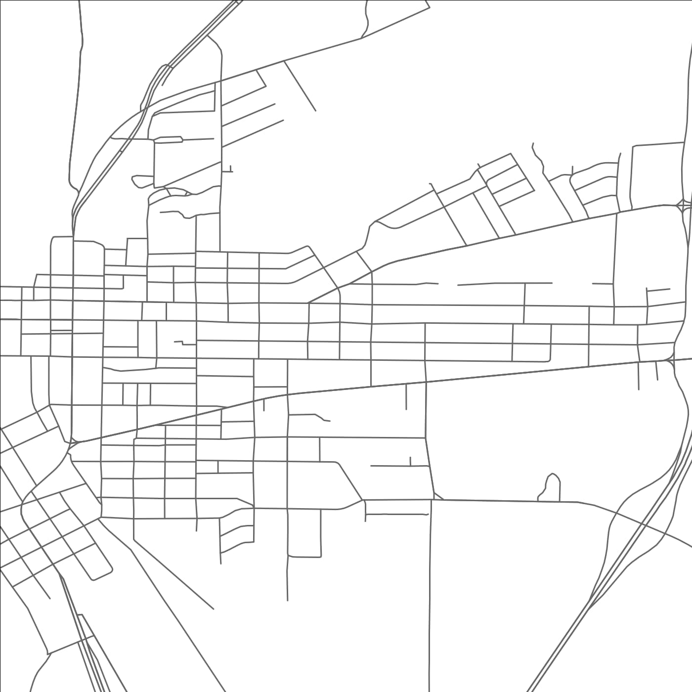 ROAD MAP OF HILLSBORO, TEXAS BY MAPBAKES