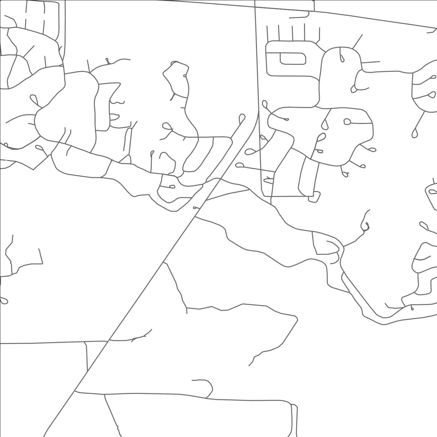 ROAD MAP OF HOLLY LAKE RANCH, TEXAS BY MAPBAKES