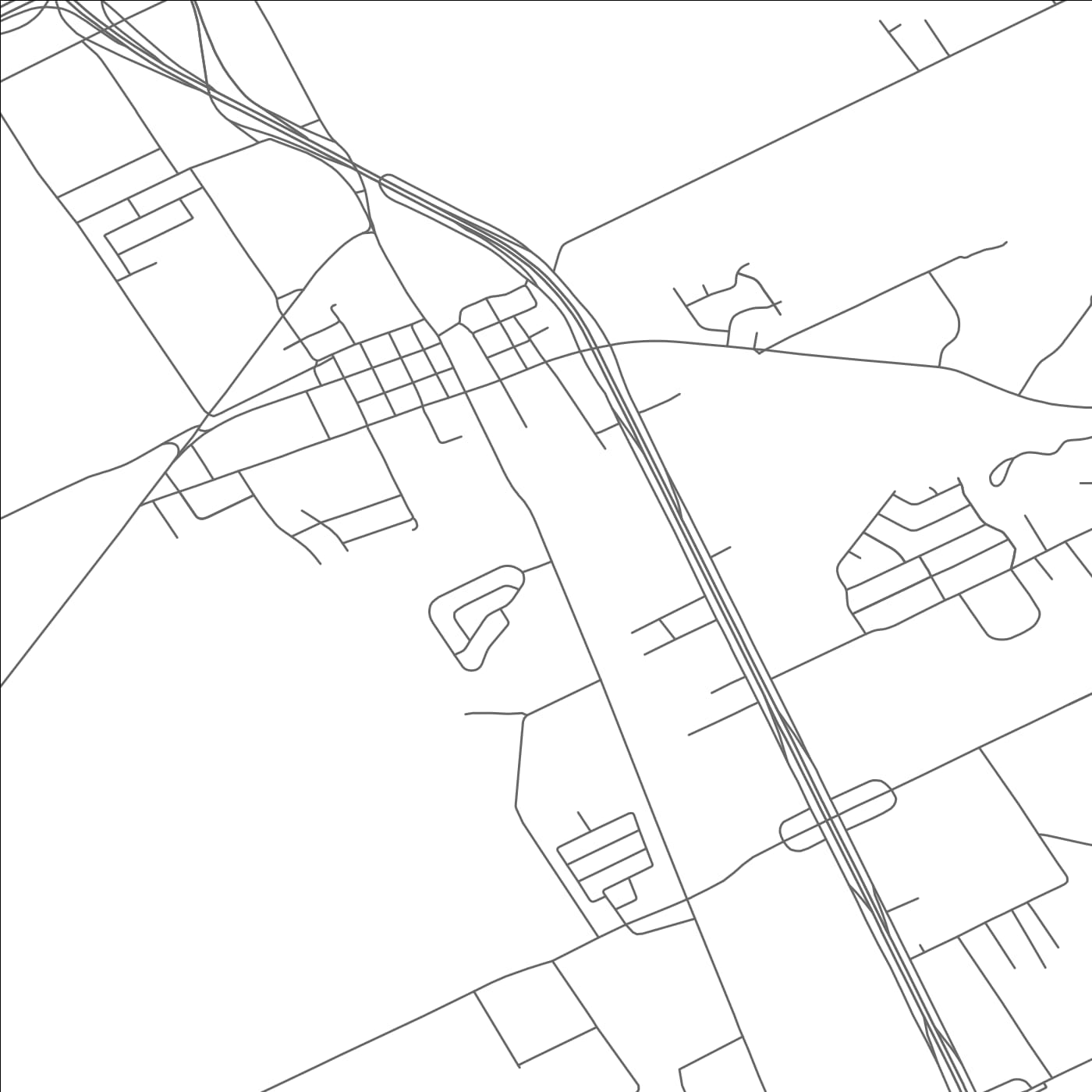 ROAD MAP OF HUTCHINS, TEXAS BY MAPBAKES