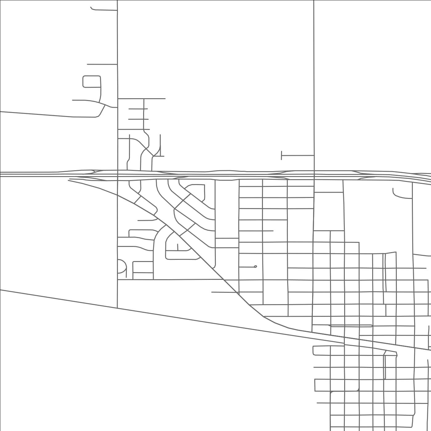 ROAD MAP OF IOWA PARK, TEXAS BY MAPBAKES