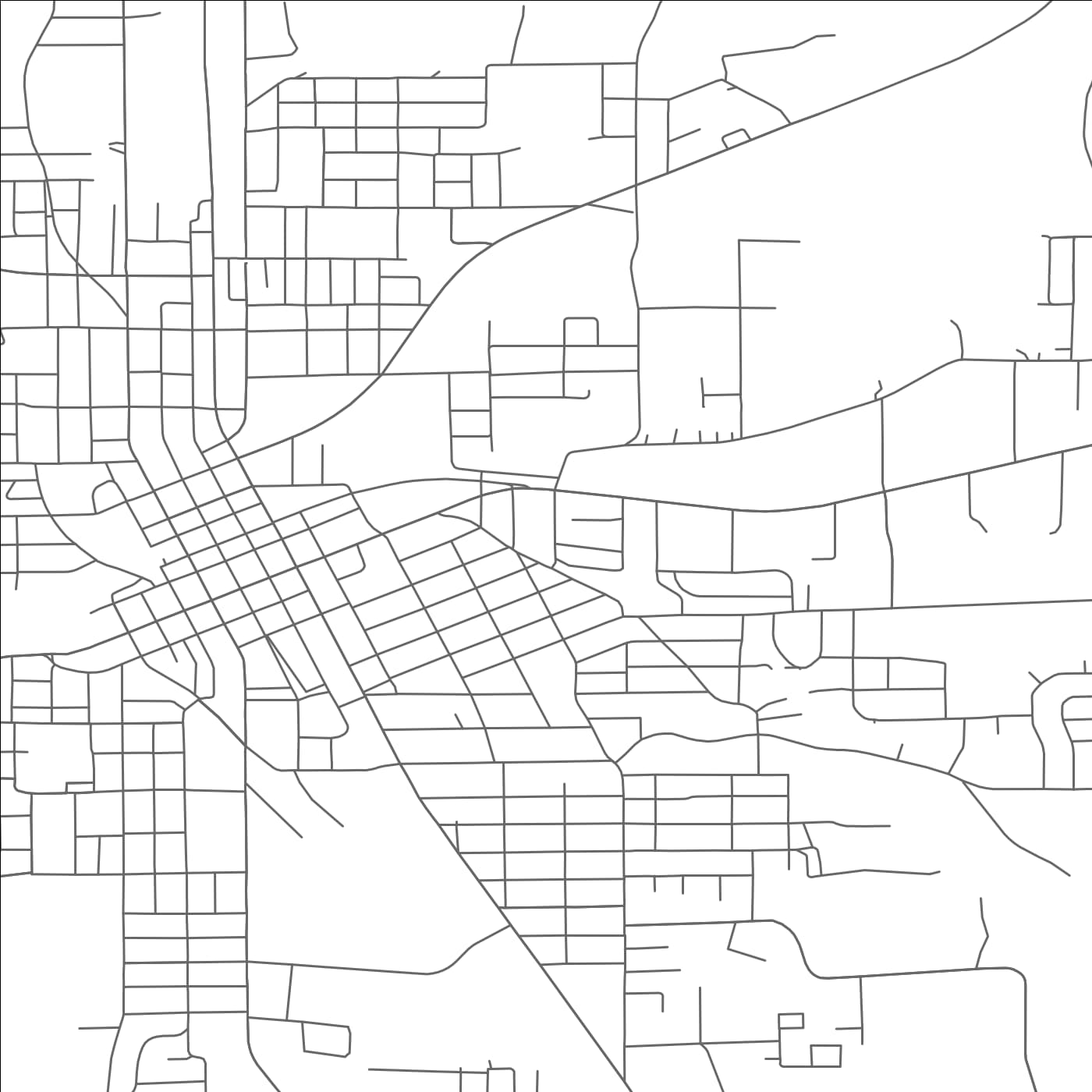 ROAD MAP OF JACKSONVILLE, TEXAS BY MAPBAKES