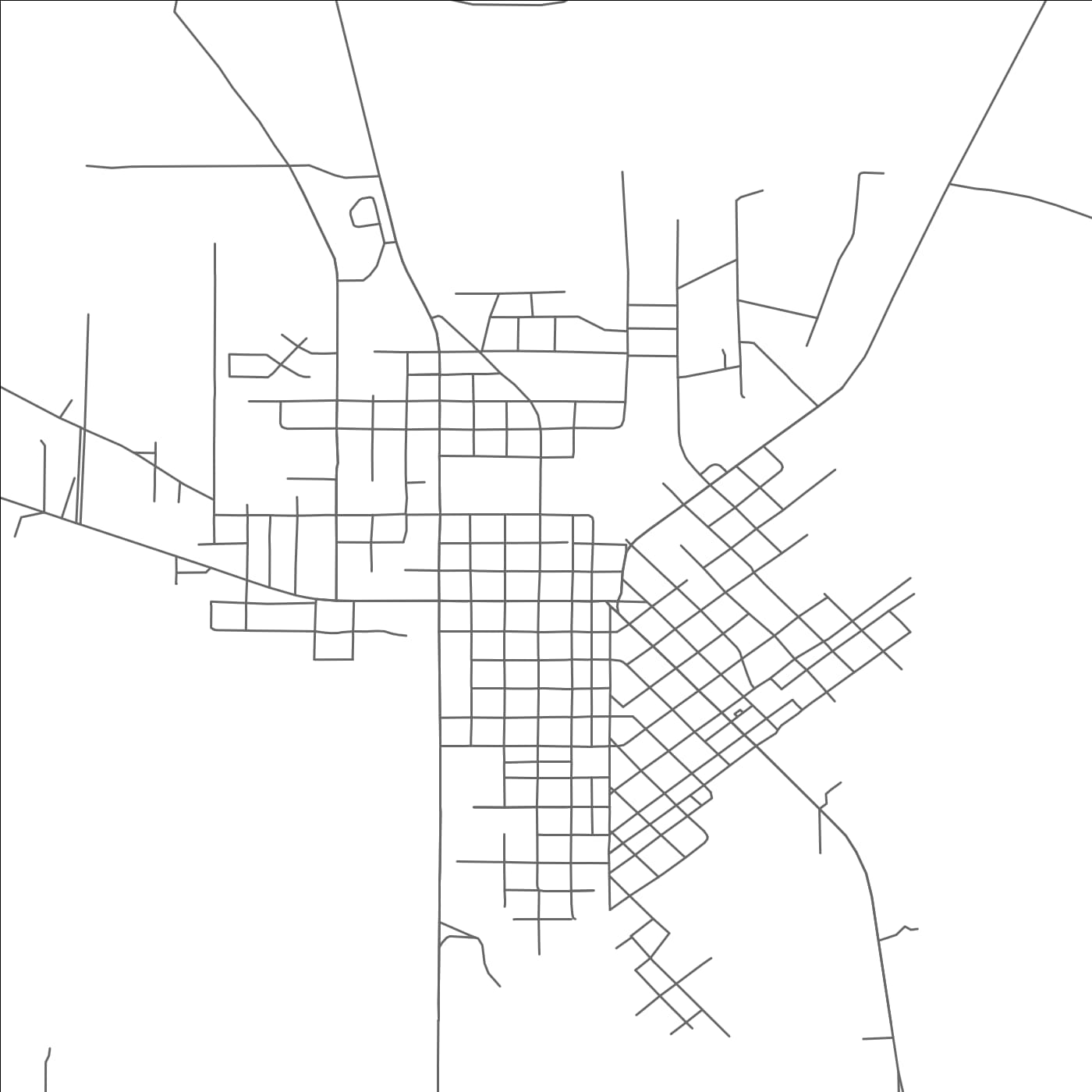 ROAD MAP OF JEFFERSON, TEXAS BY MAPBAKES