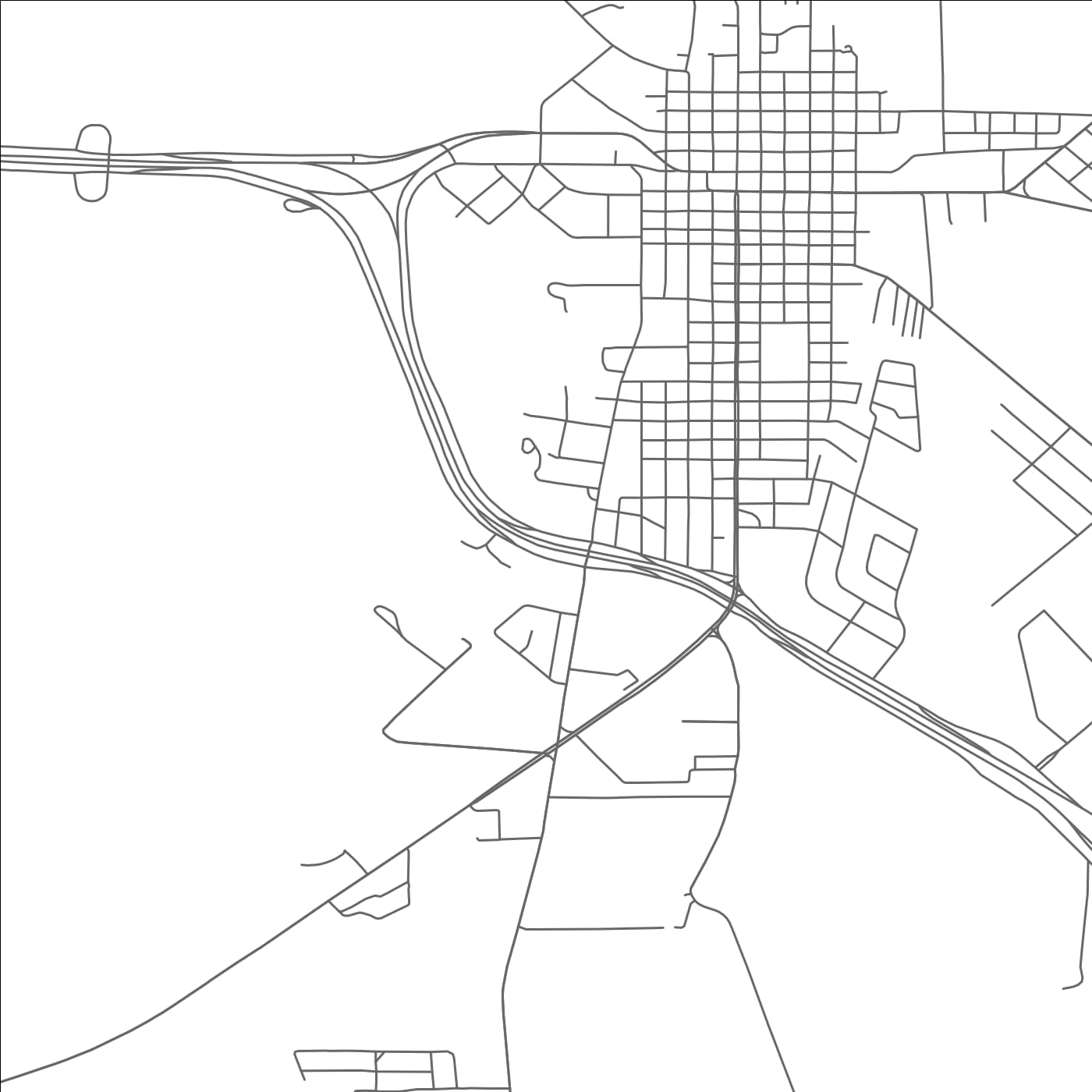 ROAD MAP OF KAUFMAN, TEXAS BY MAPBAKES