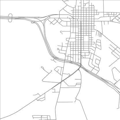 ROAD MAP OF KAUFMAN, TEXAS BY MAPBAKES