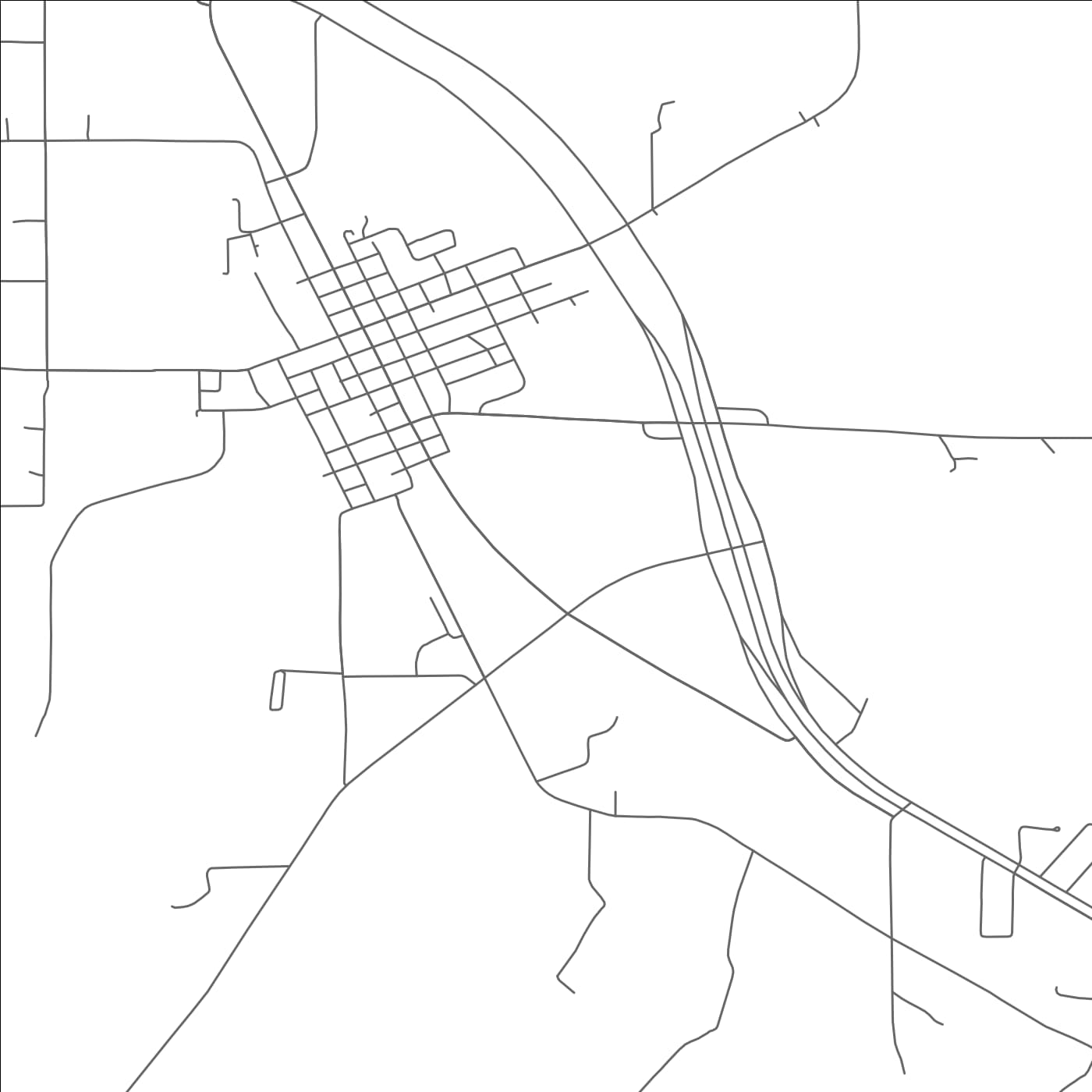 ROAD MAP OF KEMP, TEXAS BY MAPBAKES