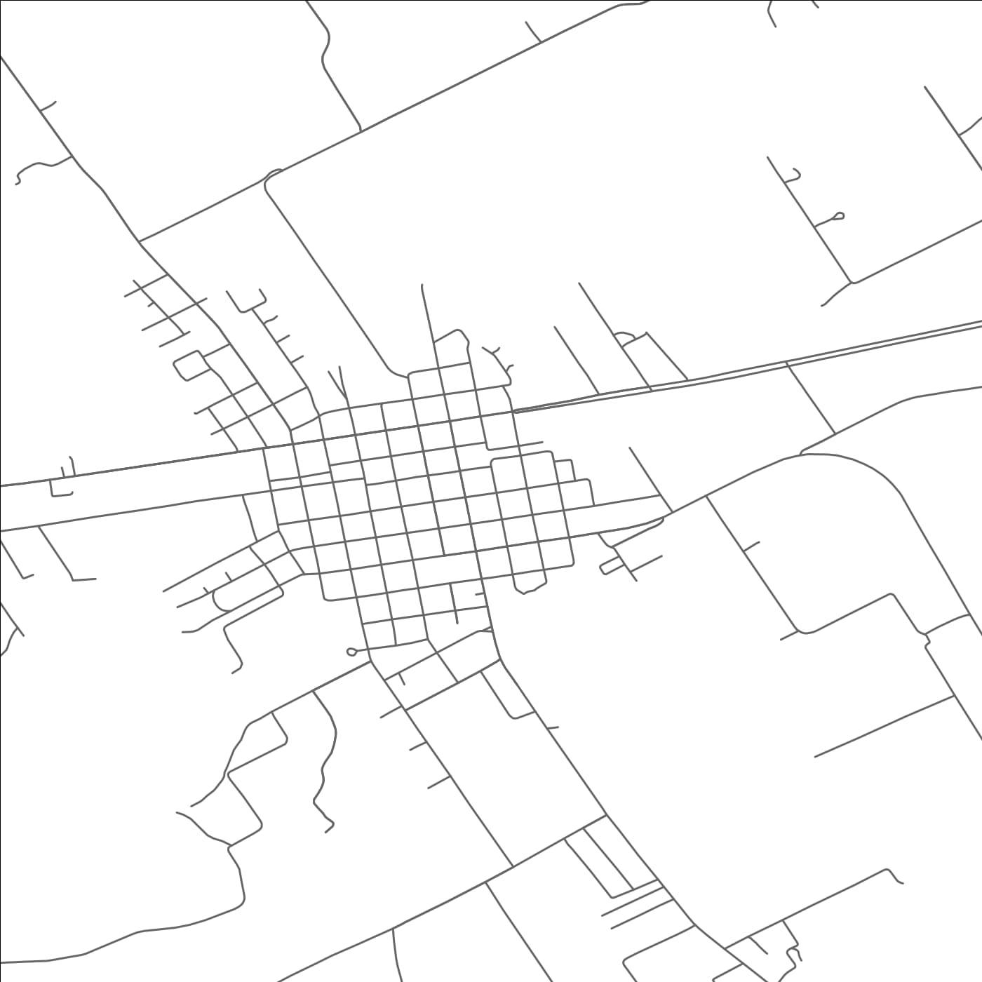 ROAD MAP OF KERENS, TEXAS BY MAPBAKES