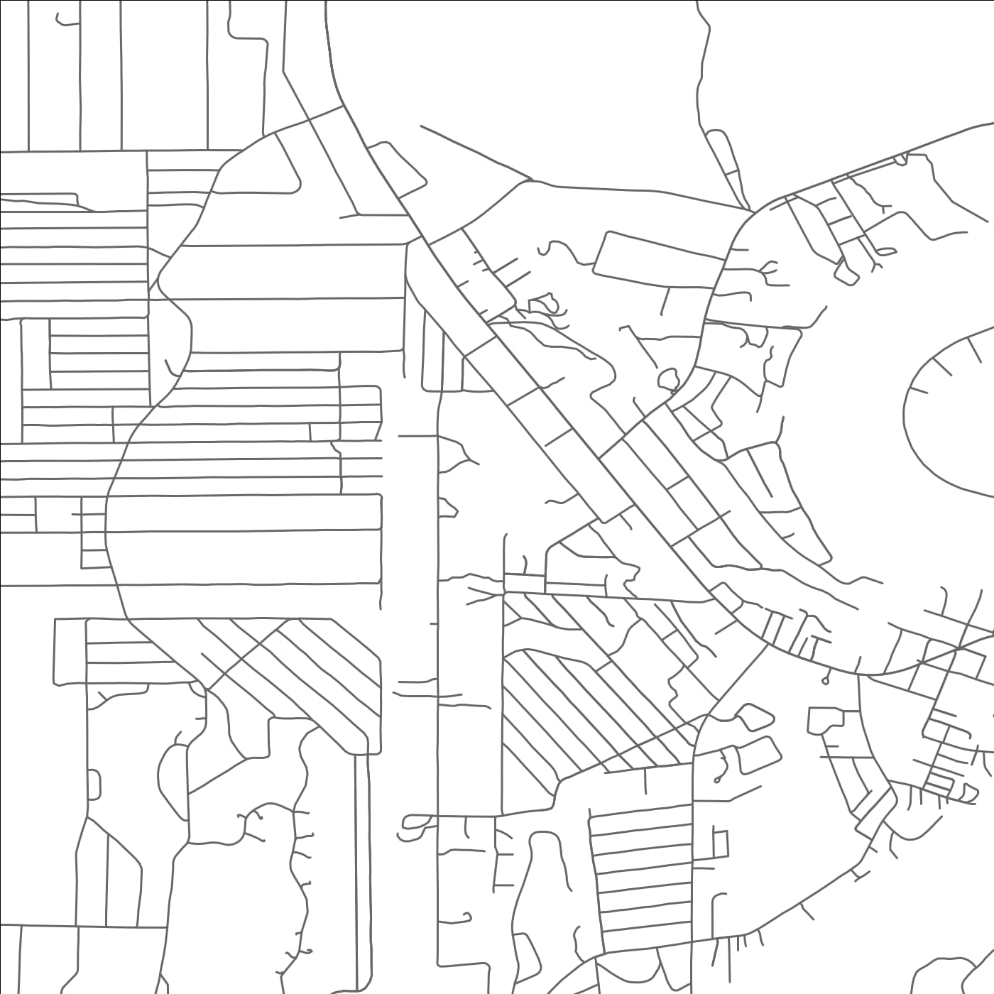 ROAD MAP OF KINGSLAND, TEXAS BY MAPBAKES