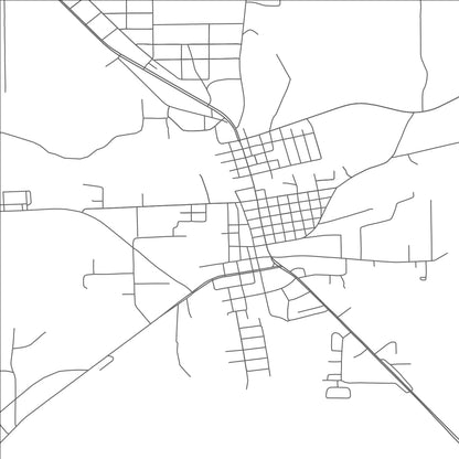 ROAD MAP OF KOUNTZE, TEXAS BY MAPBAKES