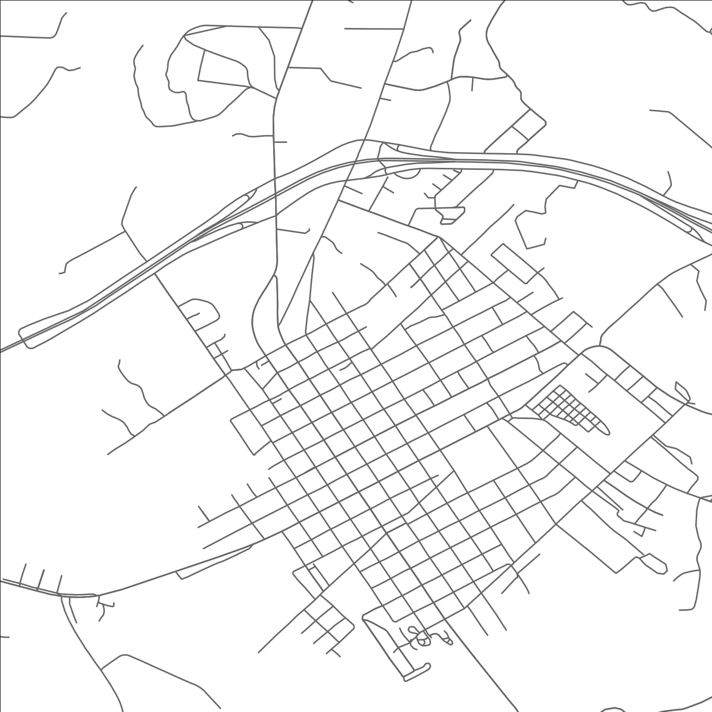 ROAD MAP OF LA GRANGE, TEXAS BY MAPBAKES