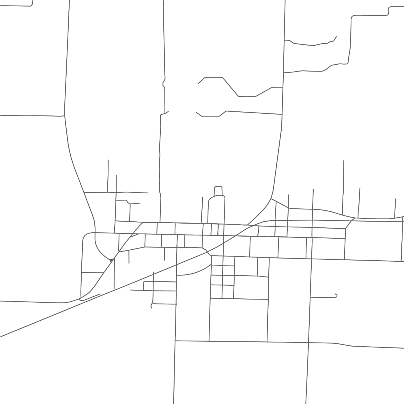 ROAD MAP OF LADONIA, TEXAS BY MAPBAKES