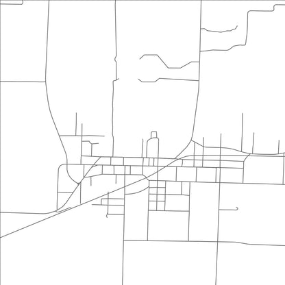 ROAD MAP OF LADONIA, TEXAS BY MAPBAKES