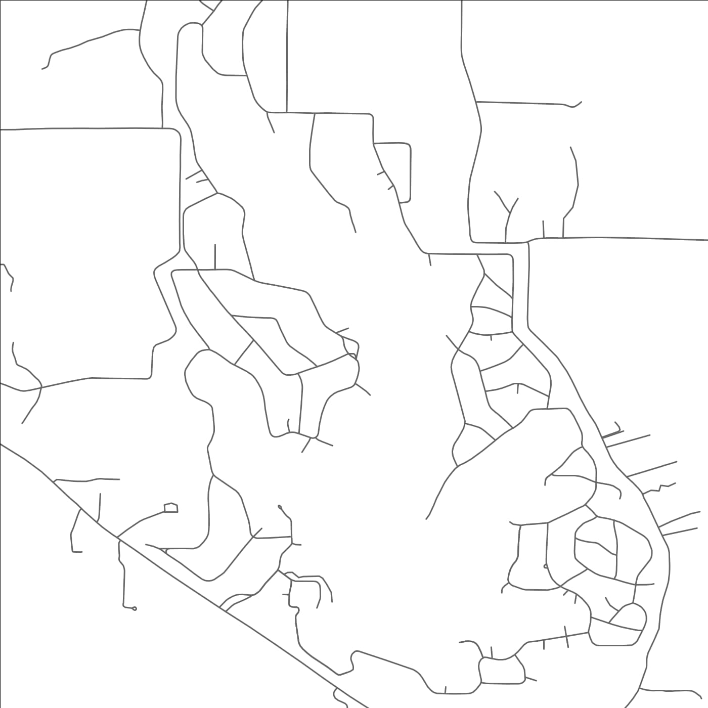 ROAD MAP OF LAKE KIOWA, TEXAS BY MAPBAKES