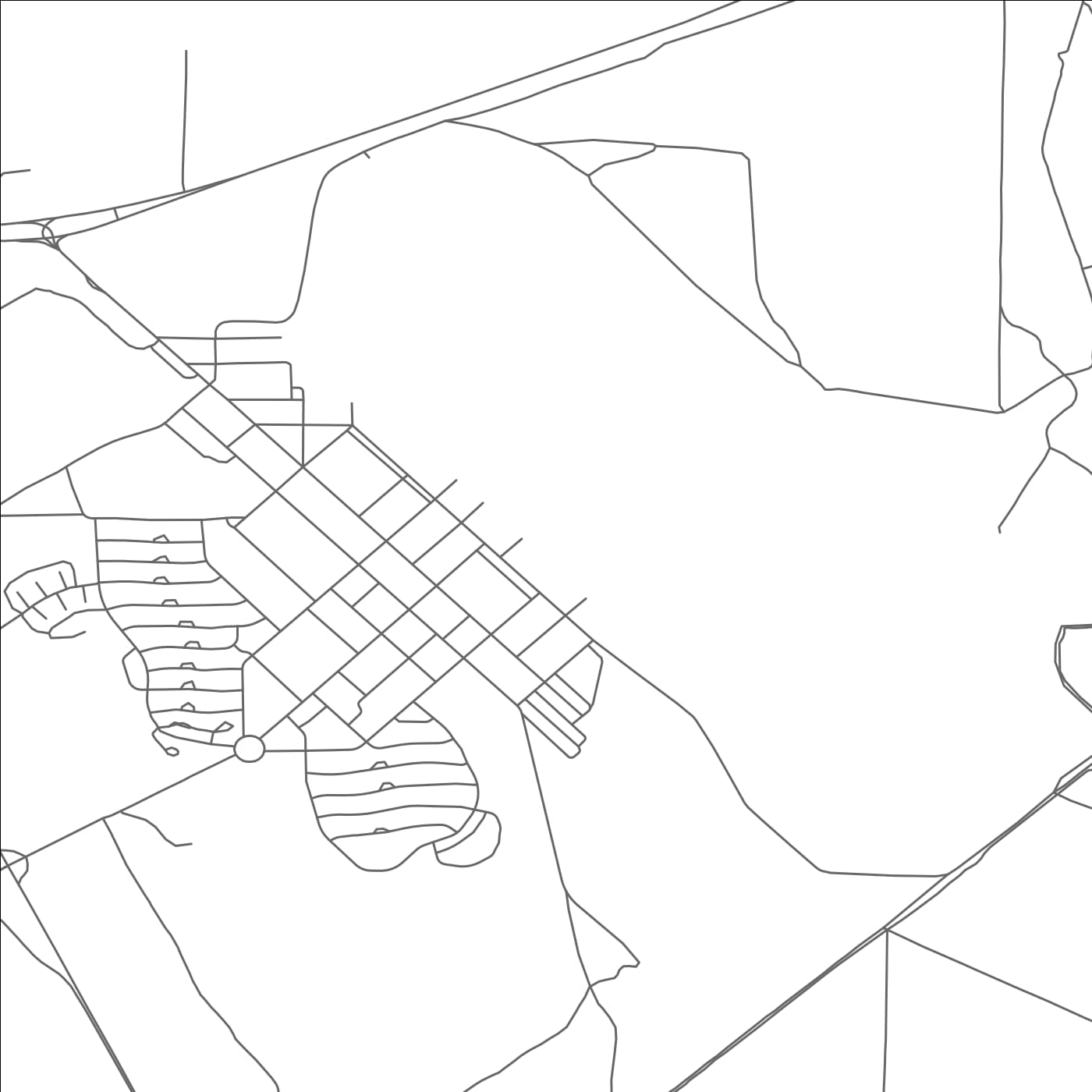 ROAD MAP OF LAUGHLIN AFB, TEXAS BY MAPBAKES