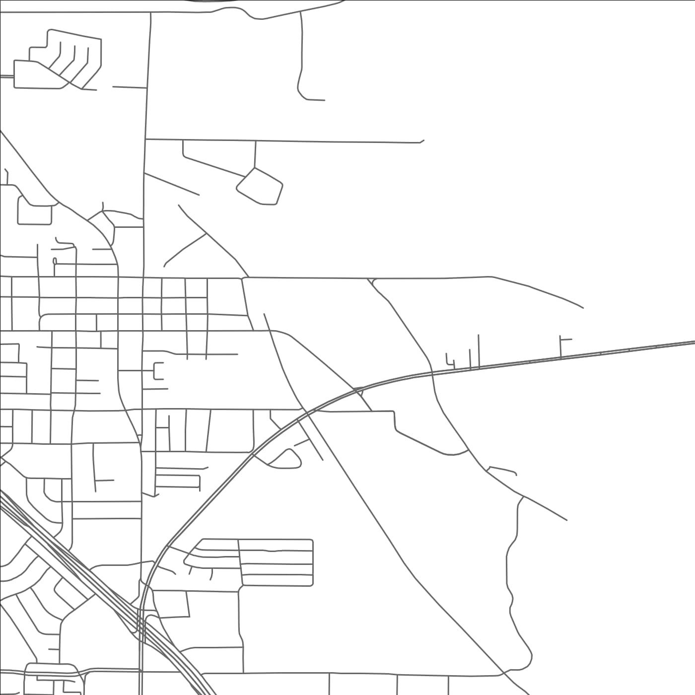 ROAD MAP OF LEWISVILLE, TEXAS BY MAPBAKES