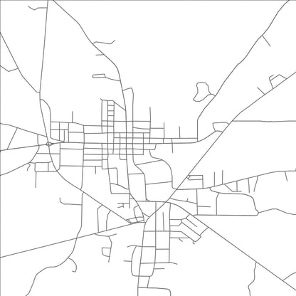 ROAD MAP OF LINDEN, TEXAS BY MAPBAKES