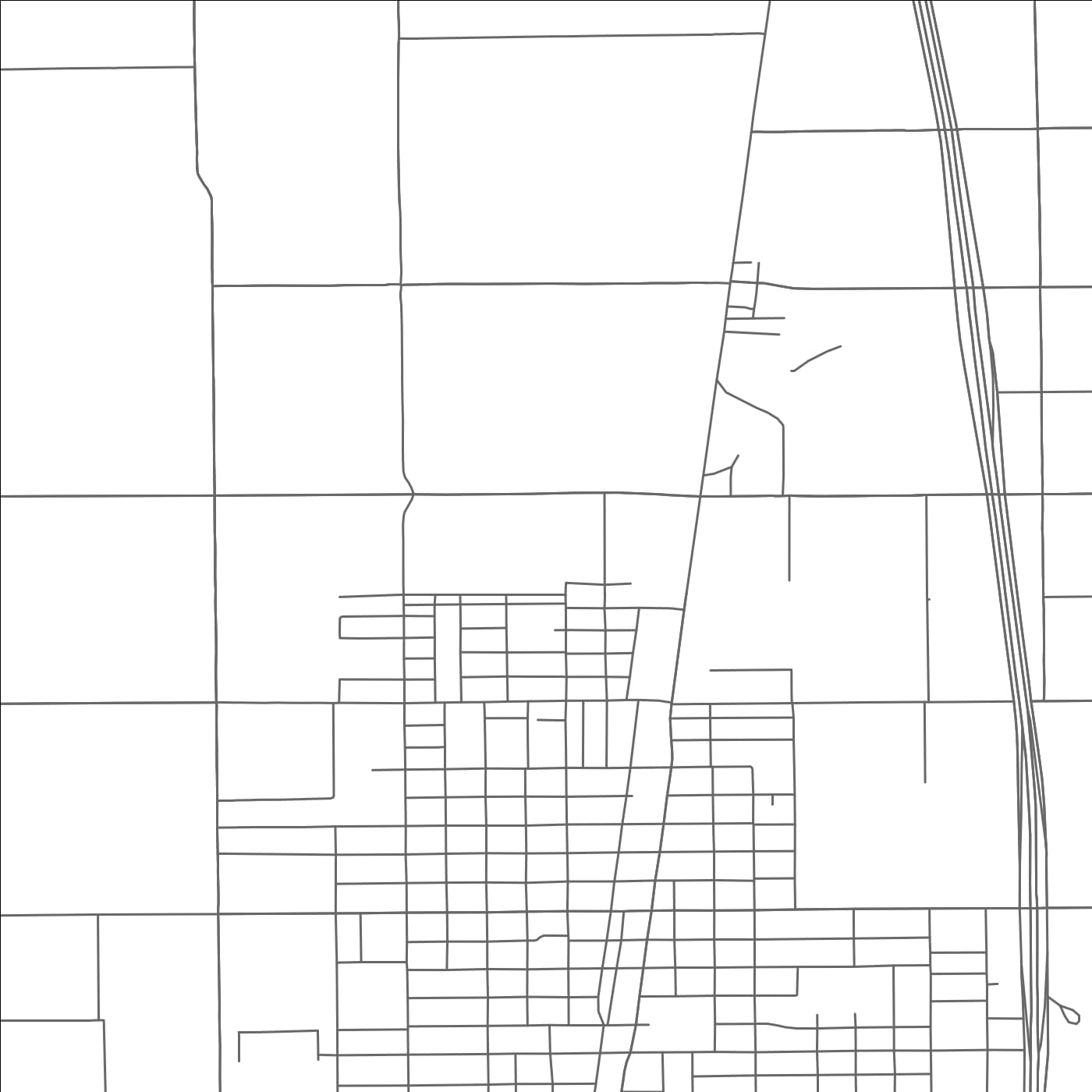 ROAD MAP OF LOS ANGELES, TEXAS BY MAPBAKES