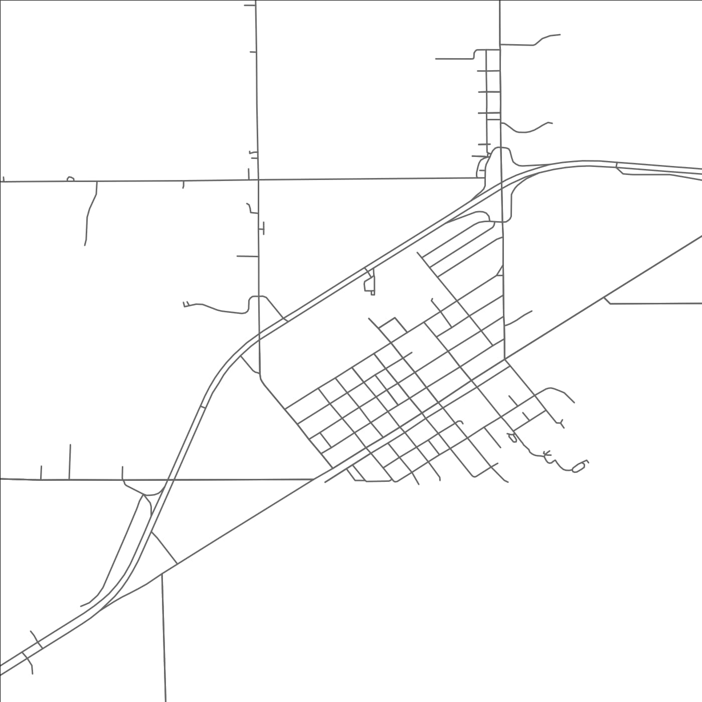 ROAD MAP OF LOUISE, TEXAS BY MAPBAKES