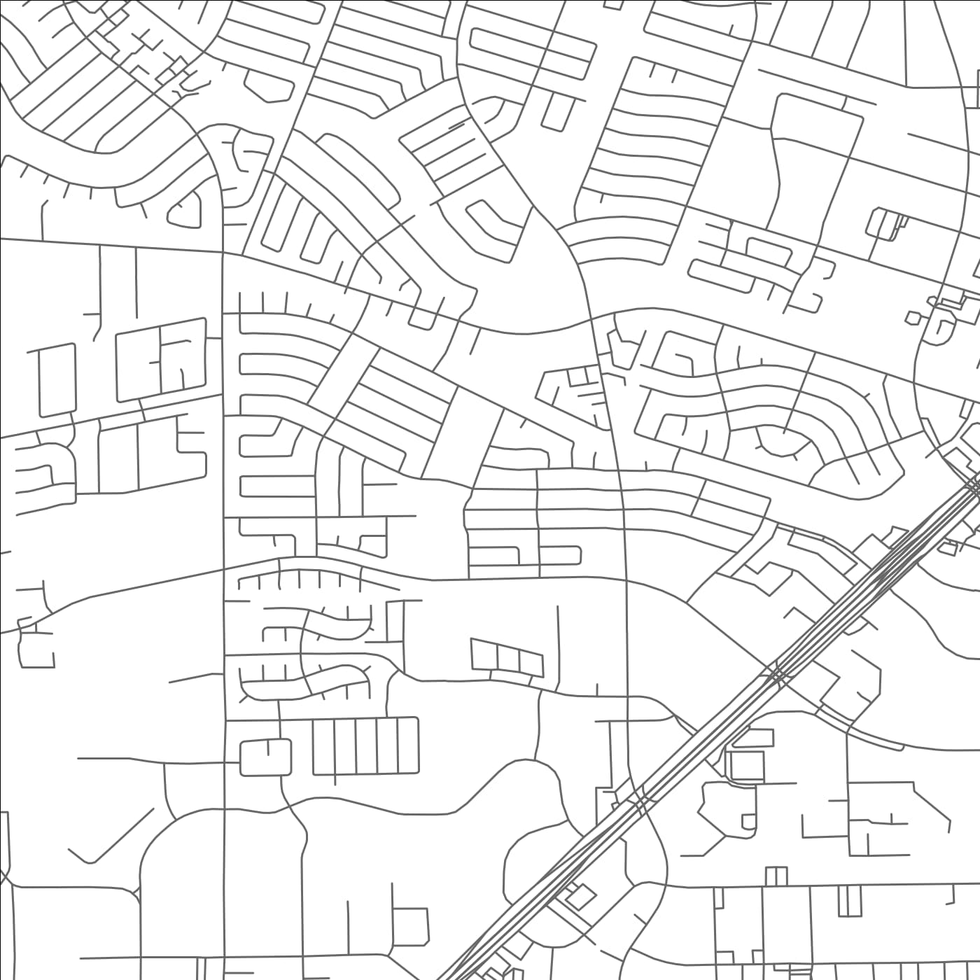 ROAD MAP OF MEADOWS PLACE, TEXAS BY MAPBAKES