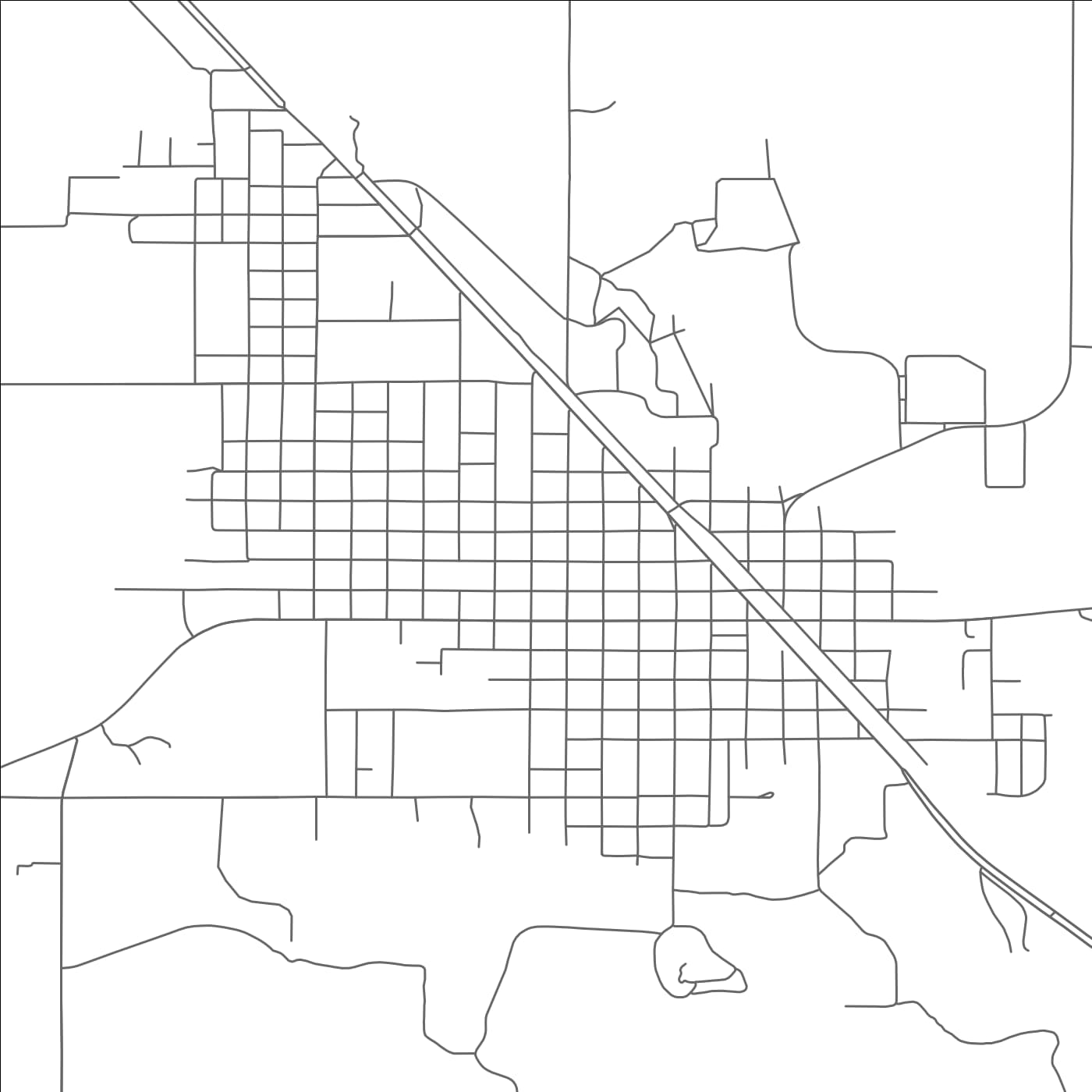 ROAD MAP OF MEMPHIS, TEXAS BY MAPBAKES