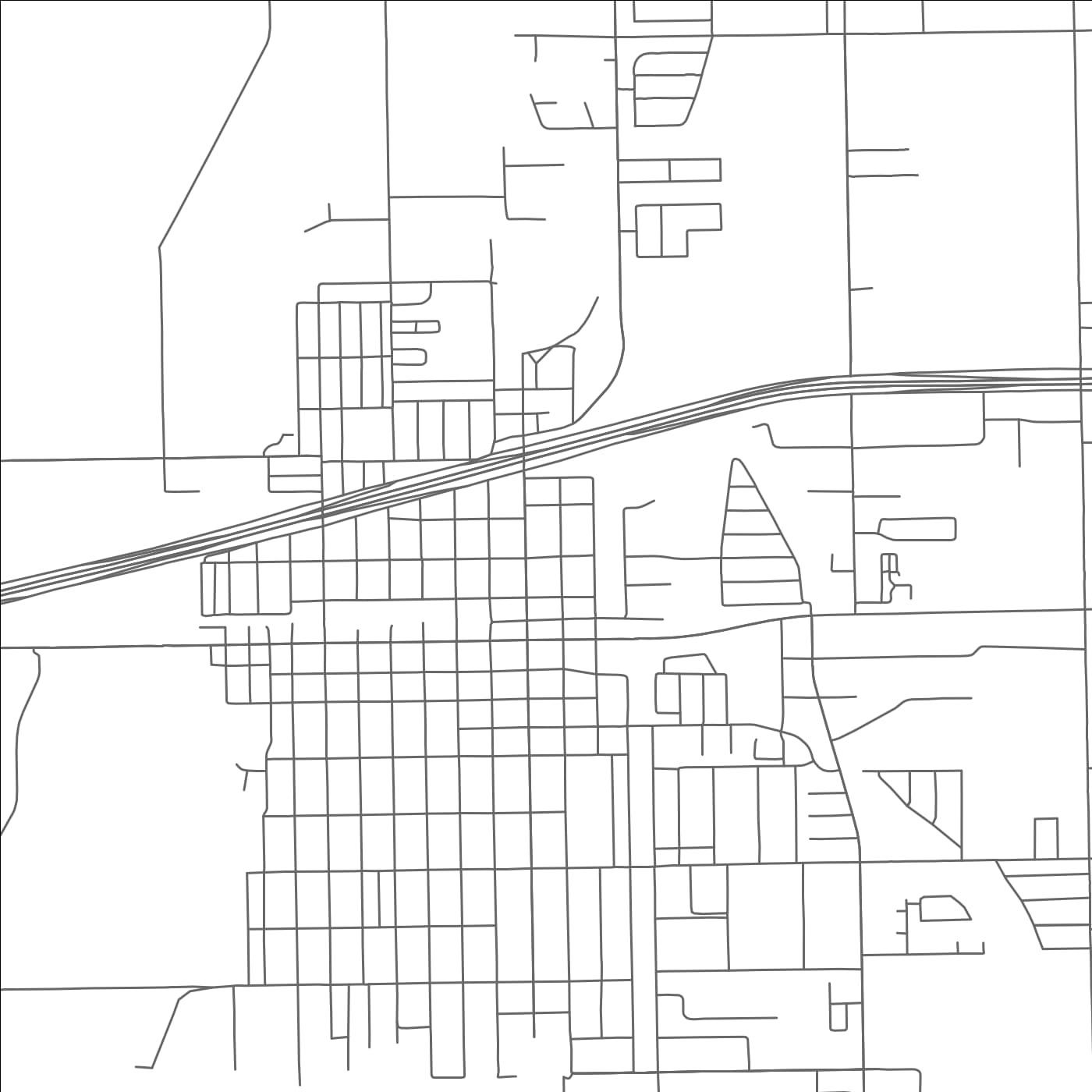 ROAD MAP OF MERCEDES, TEXAS BY MAPBAKES