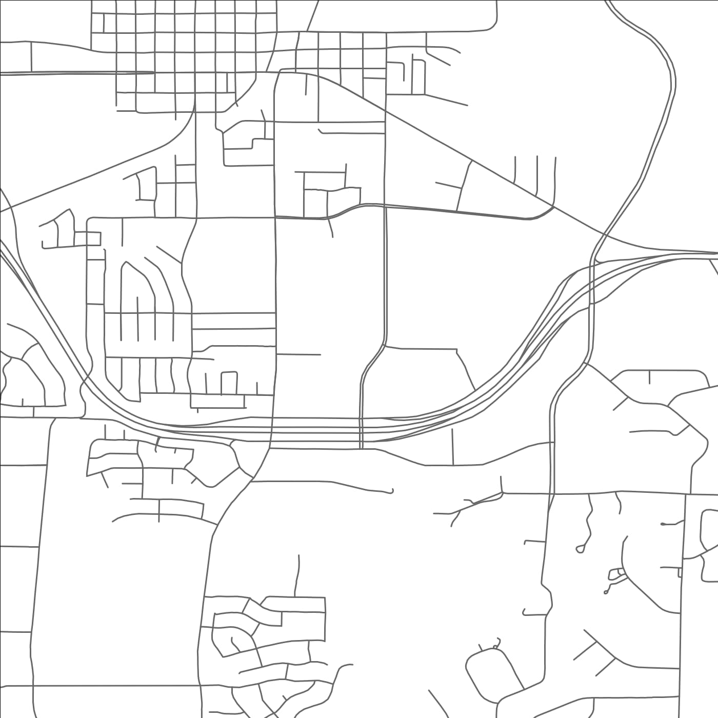 ROAD MAP OF MIDLOTHIAN, TEXAS BY MAPBAKES